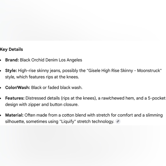 Black Orchid Distressed Black Skinny High waist jeans with ripped knee style . - Picture 11 of 11